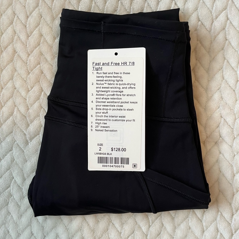 lululemon fast and free HR 7/8 tight